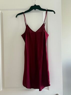 Wine Red Slip Dress